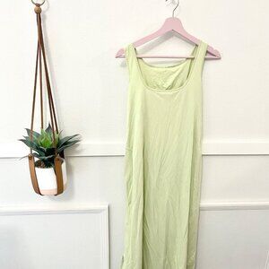 Lululemon Pima Cotton Open Back Midi Dress Size 8 Dewy